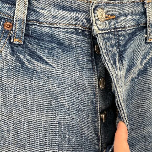 Old Navy Extra High Rise Sky High Straight Leg Distressed Jeans Women's Size 16 - Picture 5 of 12